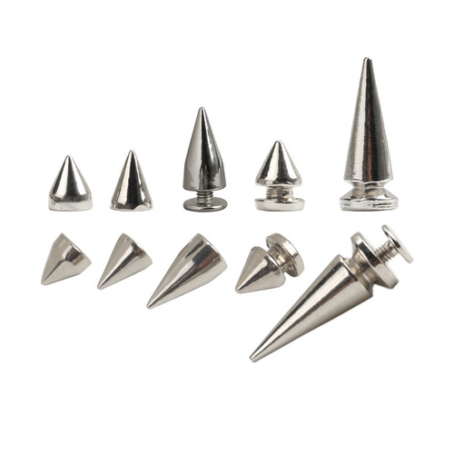 Manufacturer wholesale spike alloy punk rivets horns devil horns bullet cone base shoe bag clothing diy
