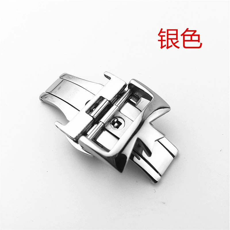 Poison replacement folding buckle watch strap accessory stainless steel solid buckle double hinge folding buckle 18 20mm