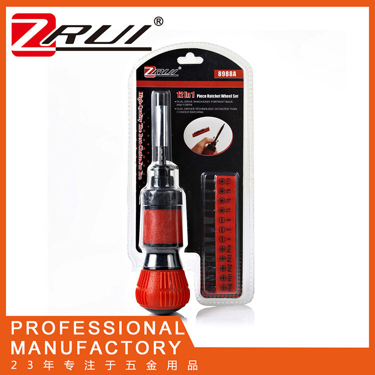 12-en-1 trinquete telescópico ajustable de doble propósito destornillador combinación traje hogar industrial reparación hardware herramientas traje