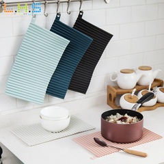 Kitchen silicone insulation drain mat rectangular non-slip dinner plate mat living room tea coaster pot mat