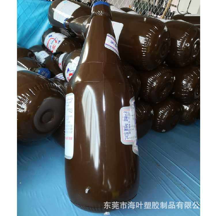 专业生产充气pvc瓶子广告模型 pvc充气环保印刷logo啤酒瓶子