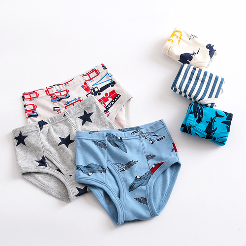 Boys underwear triangle cotton children's underwear small and medium-sized boy student dinosaur underwear baby shorts manufacturer wholesale