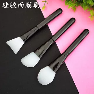 新款 硅胶面膜刷 化妆刷 硅胶软头调膜棒DIY美妆工具 面膜刷批发