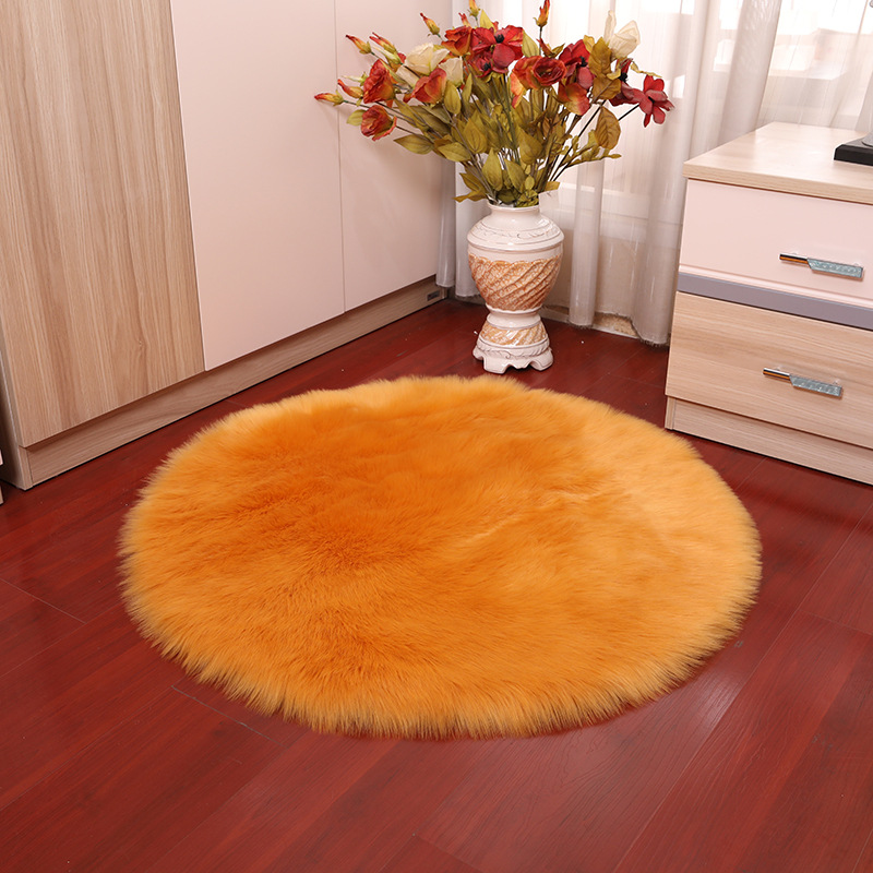 Blanco lana larga alfombra redonda mecedora manta cesta colgante manta sala de estar ocio dormitorio cama manta redonda silla de la computadora