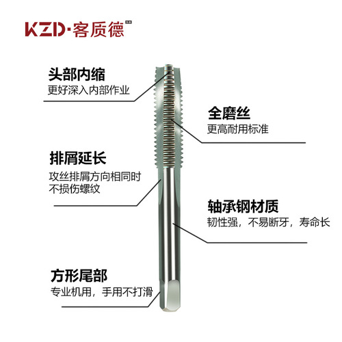 Tap hand set M3-12 metric wire tapping alloy steel 6-piece set hand tap 5pc6pc7pc9pc