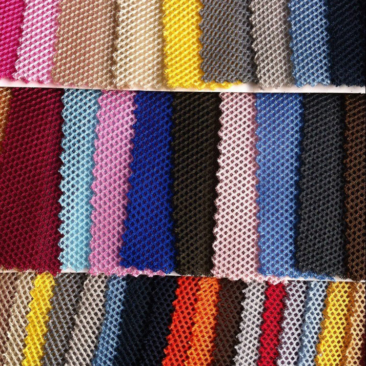 涤纶布空气层网 二乘二三明治网布 四角形三层网 网眼布 厂家直销