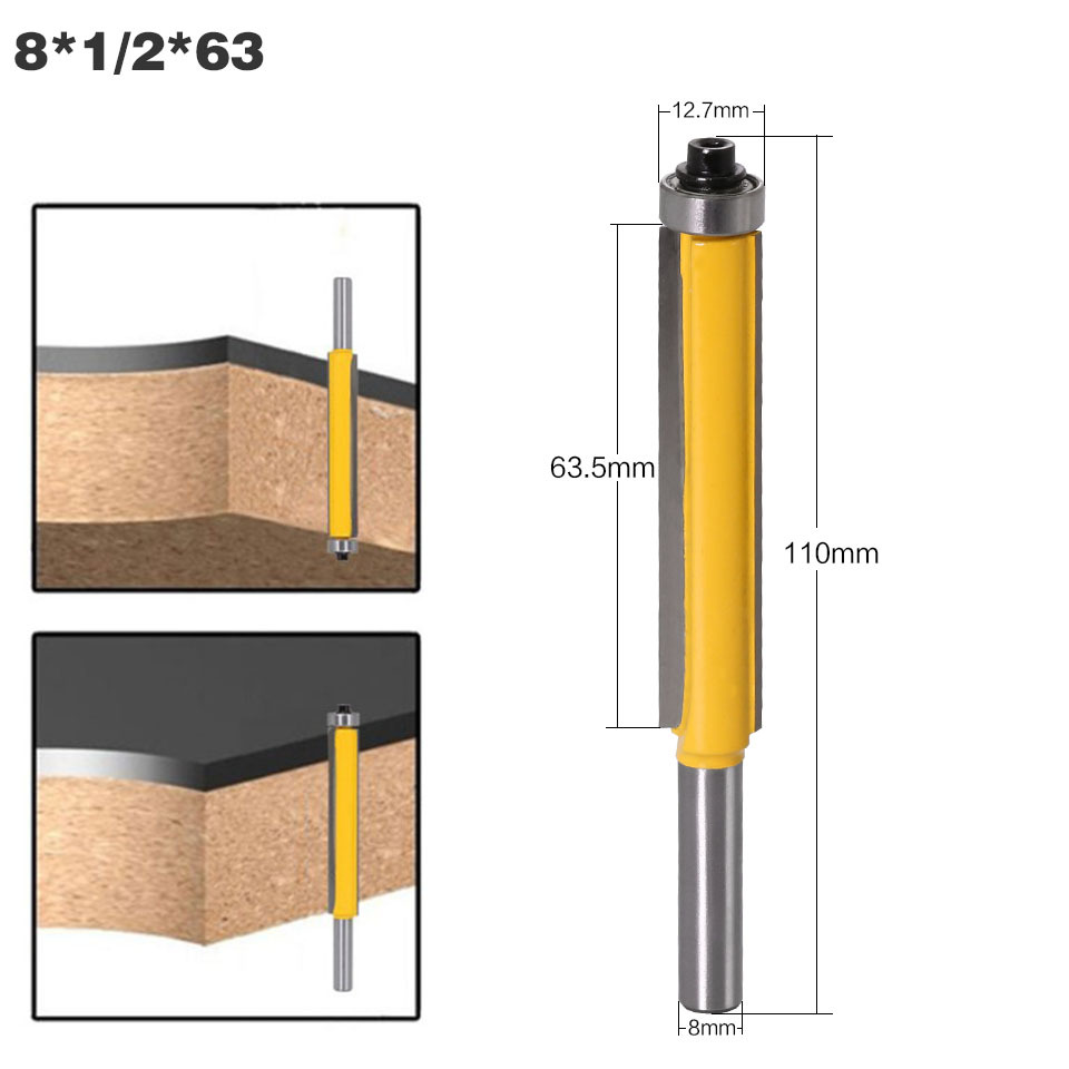 Recortador de borde alargado ruso de 8 asas con rodamiento cortador de fresado de carpintería cortador de borde cortador de línea de cabeza de corte de borde