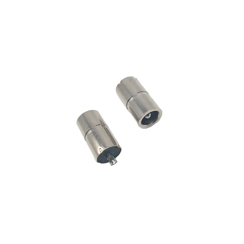 DC5521母座全铜 8.0切口易上锡焊线插头缺口电源插头