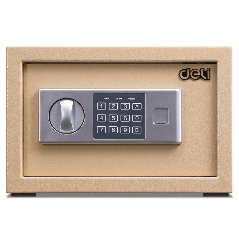 Caja Fuerte Electrónica Deli 16654 31x20x20cm de Metal Antirrobo para el Hogar