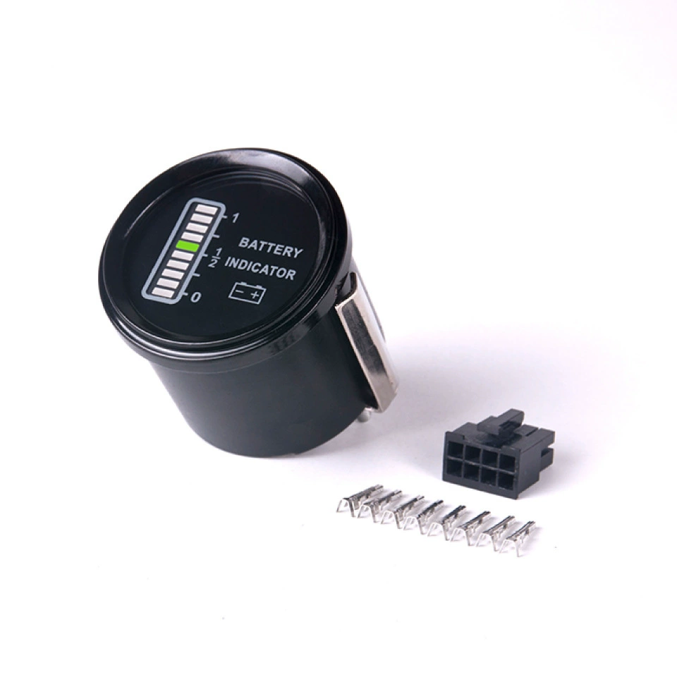 10-сегментный светодиодный цифровой дисплей Вольтметр мотоцикл вилочный погрузчик электромобиль круглый Электрический счетчик 12 24 36 48 В