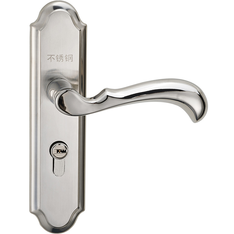 Cerradura de puerta de dormitorio de acero inoxidable cerradura interior cerradura de puerta de madera maciza minimalista moderna cerradura de puerta mecánica silenciosa cerradura de puerta doméstica