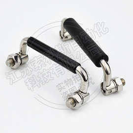 304不锈钢柜门活动拉手带橡胶套折叠把手设备工具箱活动提手LS506