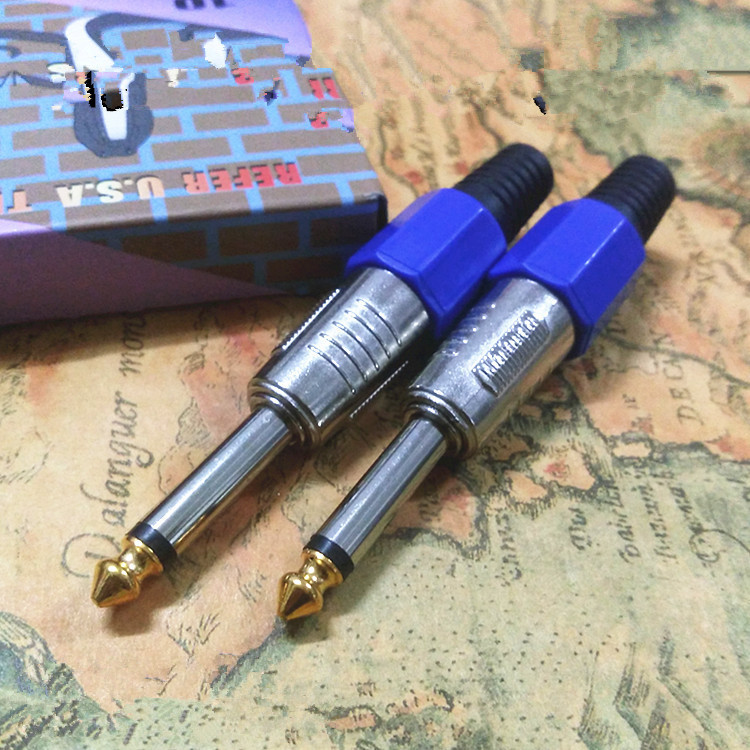 6.35大二芯插头 6.5单声插头 瑞士塑料尾 瑞式6.5音视频音箱接头