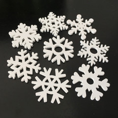 Cross-border sourced wooden handicrafts white snowflake Christmas series wood slices home decoration creative style