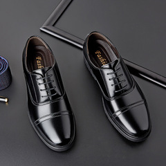 Spring, Autumn, and Special Occasion: Men's Baota Shiny Patent Leather Dress Shoes—Perfect for Security Guards, Business Professionals, and Plus-Size Weddings