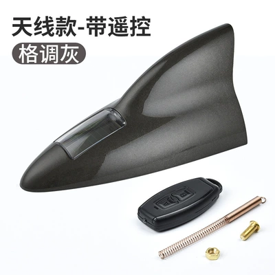 Led Shark Fin Anti-Rear Collision | vehicle antenna - antenna-with-remote-control-gray