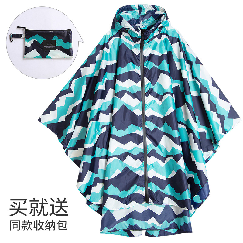Fabricantes venden japonés Corea del Sur moda Capa delgada hombres y mujeres adultos impermeable poncho mochila ciclismo Amazon comercio exterior image 12