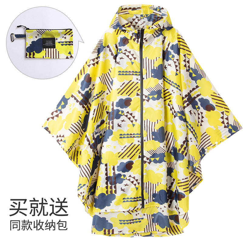 Fabricantes venden japonés Corea del Sur moda Capa delgada hombres y mujeres adultos impermeable poncho mochila ciclismo Amazon comercio exterior image 13