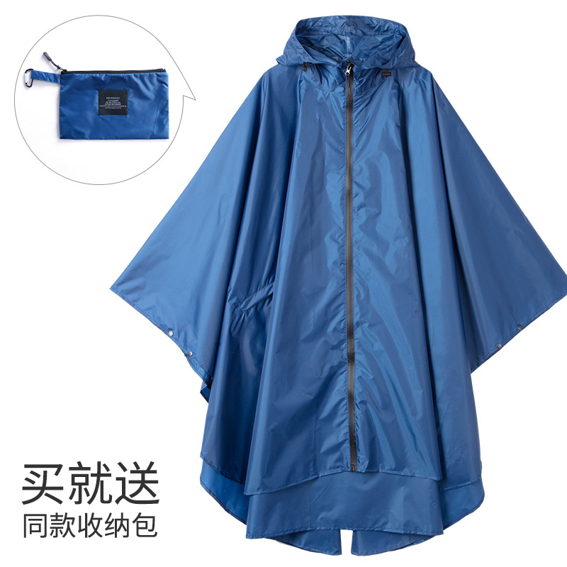 Fabricantes venden japonés Corea del Sur moda Capa delgada hombres y mujeres adultos impermeable poncho mochila ciclismo Amazon comercio exterior image 25