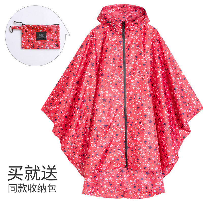 Fabricantes venden japonés Corea del Sur moda Capa delgada hombres y mujeres adultos impermeable poncho mochila ciclismo Amazon comercio exterior image 28