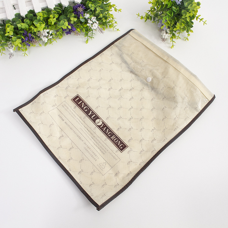 新款英文字母直销纽扣服装包装无纺布袋环保印刷广告购物袋批发