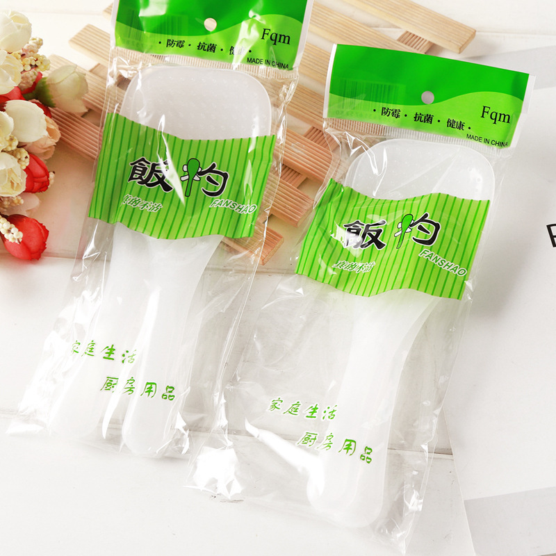 Transparent rice spoon 2 PCs high quality plastic spoon Kitchen non-stick rice spoon Kitchen tableware rice spoon factory direct sales