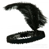 1920s Gatsby party with a beads and feather head with a ladies ball party decorative headband ostrich hair band