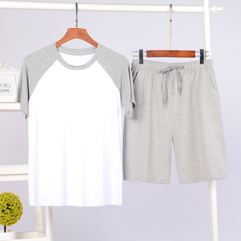 Venta directa de fábrica modal casa traje de los hombres pijamas verano homewear casual pijamas traje