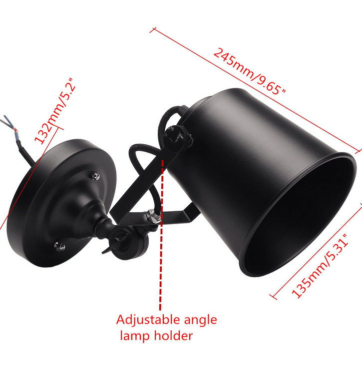 Estilo Europeo retro decorativo lámpara de pared pasillo lámpara corredor lámpara hierro estilo industrial espejo faro CAFÉ Tienda lámpara al por mayor