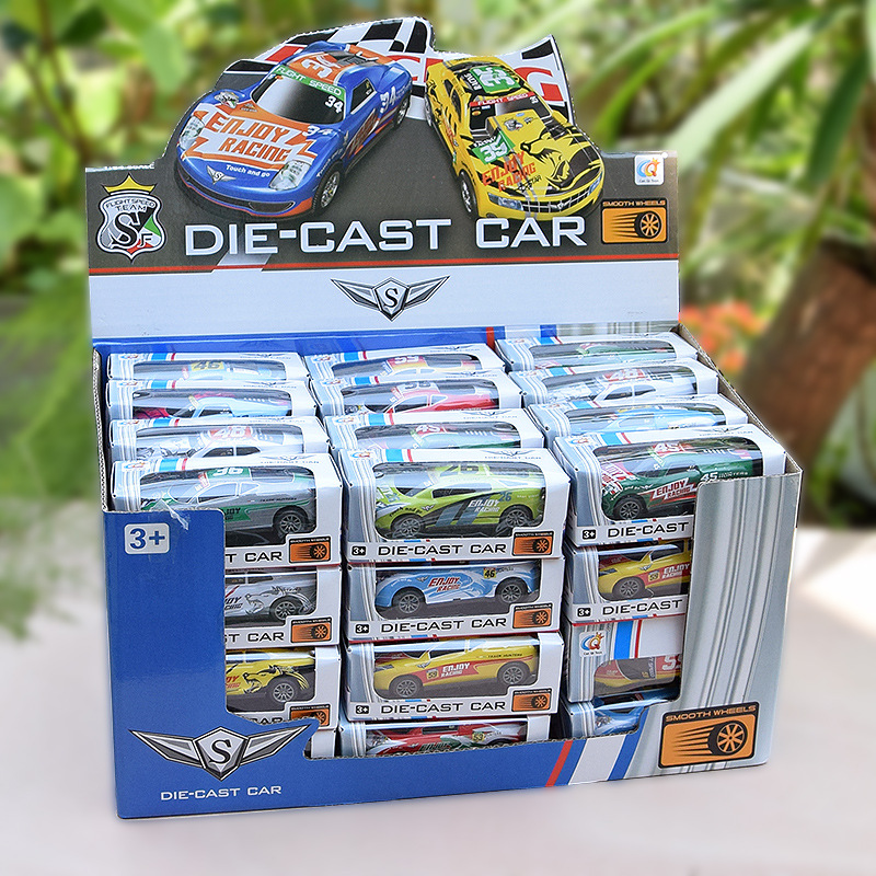 Canqi cross-border stall children's car model iron shell carbon alloy 1:64 simulation fall-resistant mini racing toy