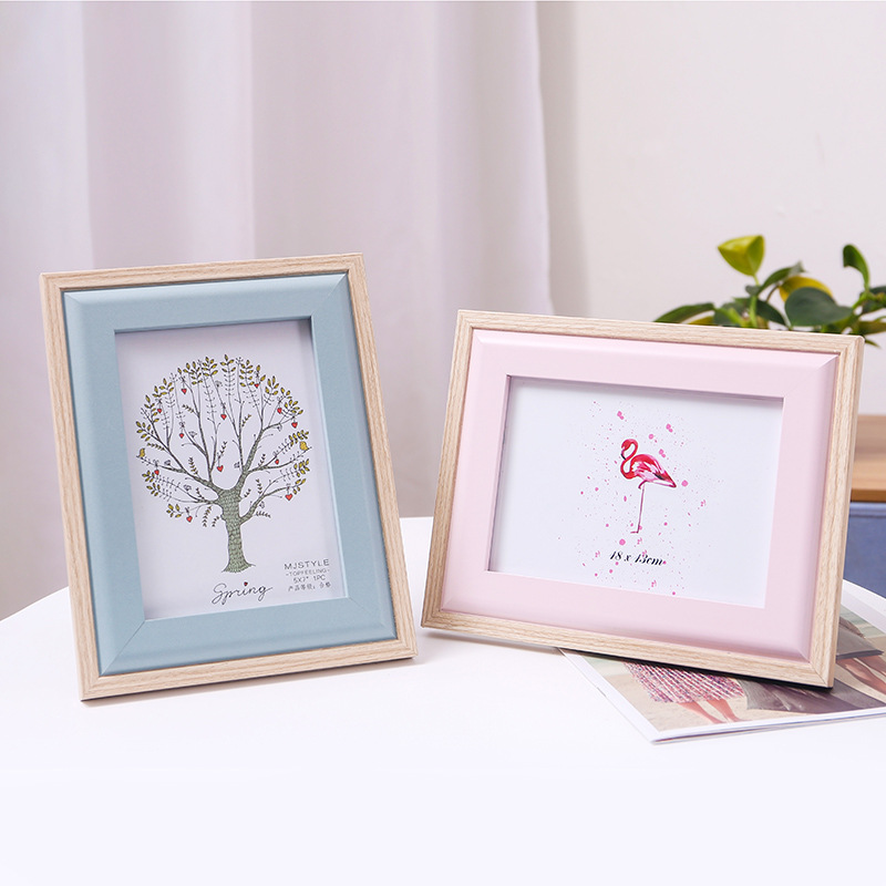 American photo frame table creative simple modern photo frame 6 7810 inch 16 inch A3 Wall wooden picture frame
