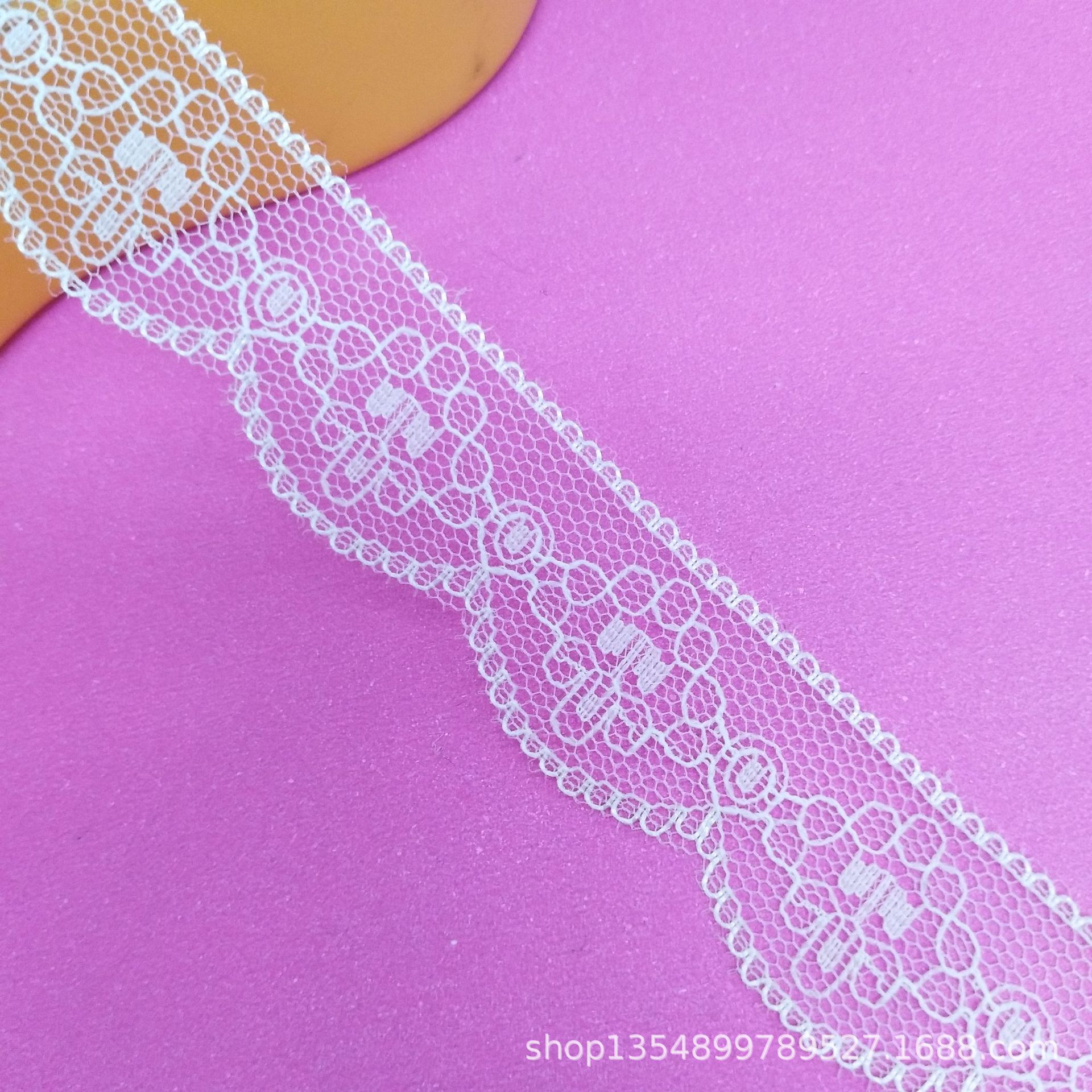 厂家直销现货批发2.2cm新款无弹单波浪蕾丝花边专业花边打版