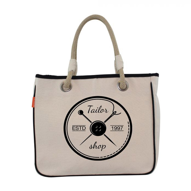 加厚18安帆布过桨帆布购物袋 女士单肩时尚文艺韩版手提包