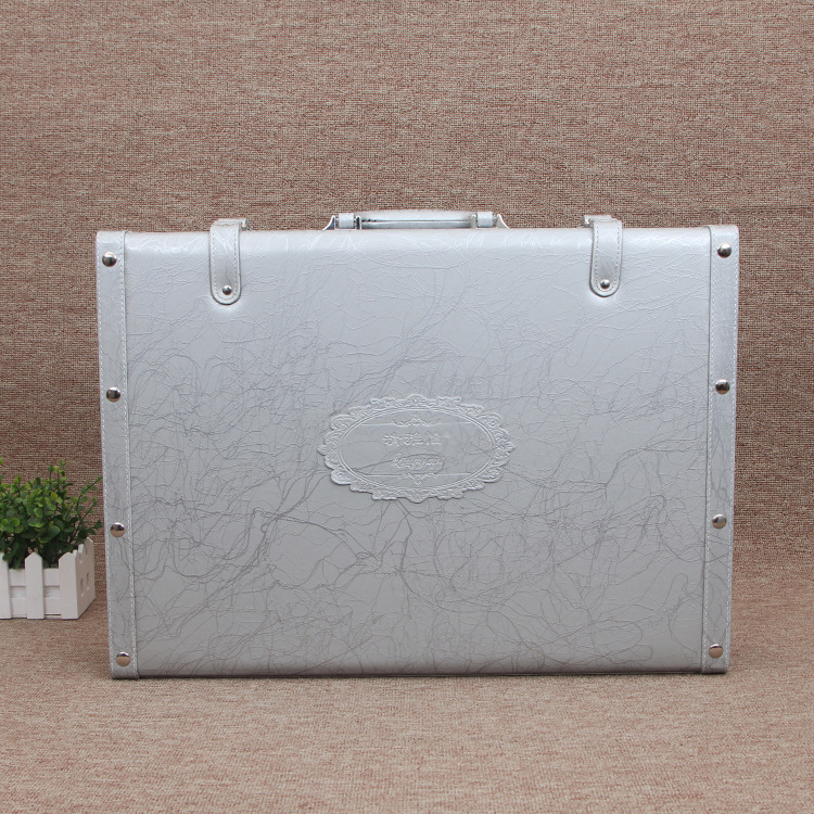 厂家直销优质仿皮收纳包装盒 便携式餐具礼盒 香槟红酒包装盒批发