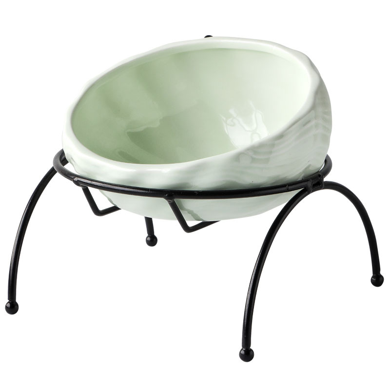 Suministros para mascotas gato tazón perro tazón protector columna vertebral mesa de comedor pierna alta boca oblicua grande cara plana gato tazón de agua tazón de comida