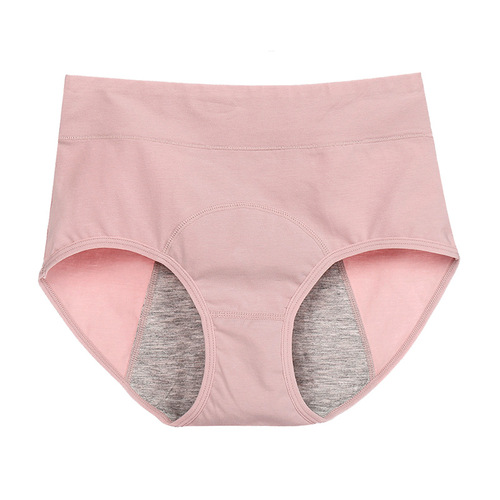 High-waist menstrual underwear for women, cotton menstrual period, leak-proof, day and night use, plus size sanitary pants, foreign trade supply