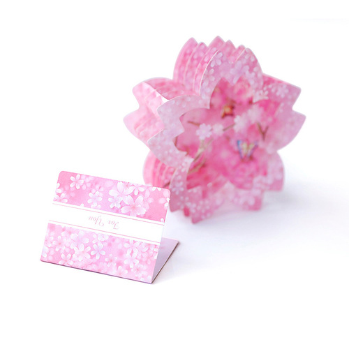 Mother's Day greeting card cherry blossom butterfly carving box foreign trade three-dimensional handmade 3D wholesale love blessing message card