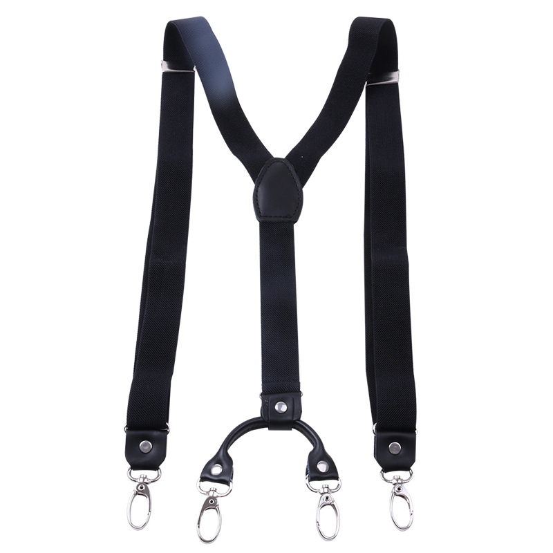 Gancho hebilla Liga clip adulto tirantes elástico 2,5 cm contraste color rayas gancho hebilla traje pantalones vaqueros Liga