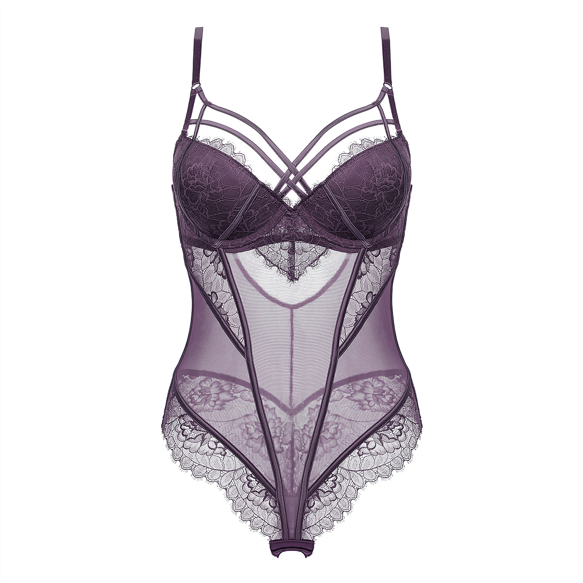 Directo de fábrica francés sexy mono seductora transparente encaje europeo y americano apretado sexy mono