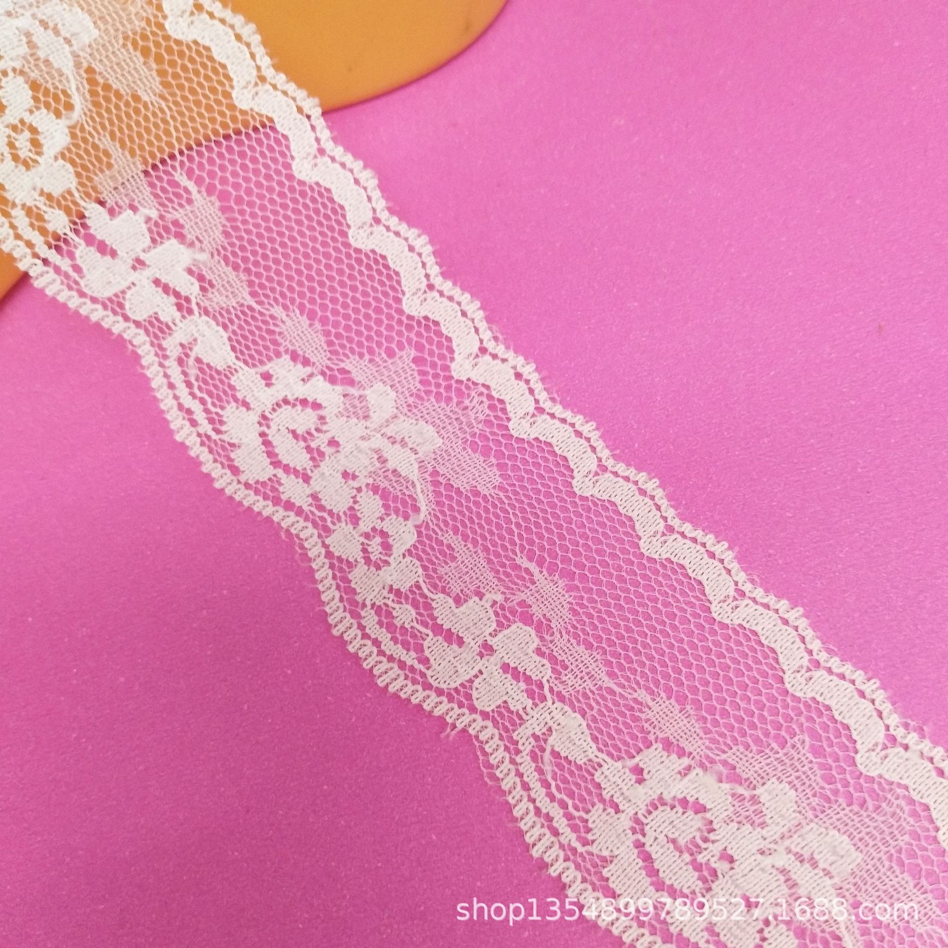 工厂现货批发3.7cm无弹蕾丝花边 袜子花边 无弹玩具花边 公仔花边