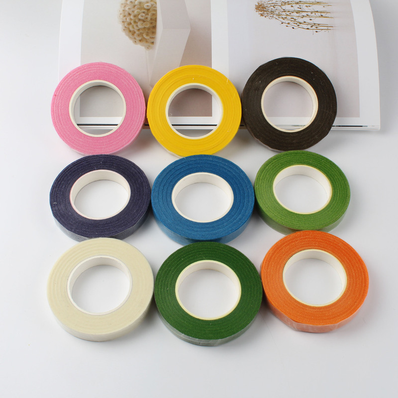 Factory price 1.2cm floral tape green green tape diy material wire mesh flower pole paper tape Factory price 1.2cm floral tape green green tape diy material wire mesh flower pole paper tape