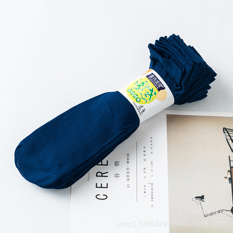 Полосатые носки-темно-синие