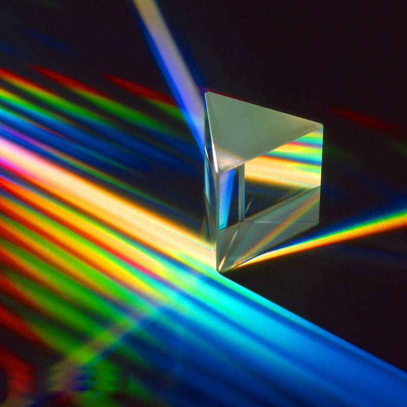 厂家批发K9光学玻璃水晶三棱镜15cm教学彩虹拍照三角棱镜实验棱镜