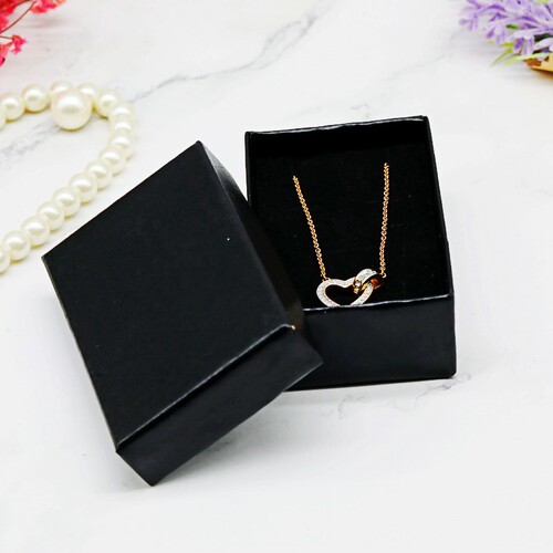 Factory direct sales exquisite gift box jewelry packaging kraft paper new diamond pattern 5*8 jewelry box necklace box