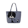 Cartoon shopping bag, shoulder bag for leisure, capacious one-shoulder bag