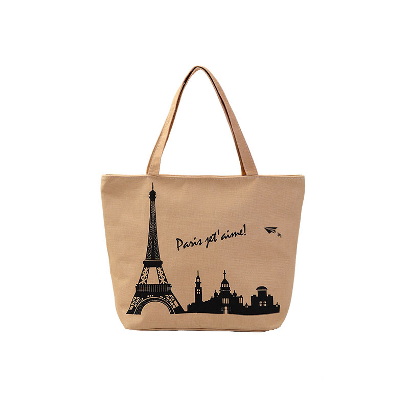 Nicho transfronterizo bolsa de lona casual de compras bolsa de mujer de gran capacidad bolsa de lona de mujer bolso impreso al por mayor