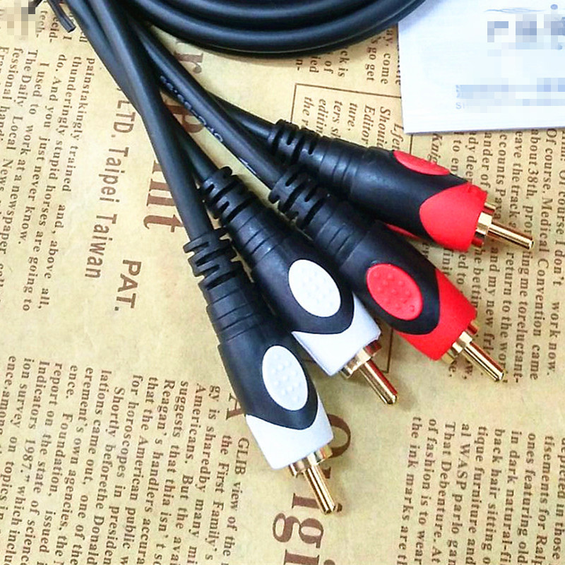 厂家直销1.8米2对2RCA 双莲花 音频线 电脑音响线 4头线 AV线一线