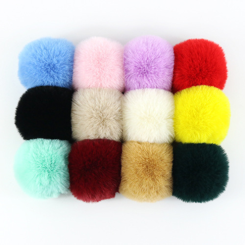 Wholesale imitation rex rabbit fur balls, imitation plush pom poms, accessories, clothing shoes accessories, artificial small fur balls