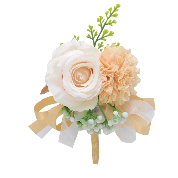 Lapel pin, fresh, floral, 2019, champagne color