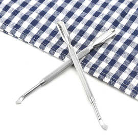 不锈钢美甲钢推 死皮叉刨甲器双头卸甲刨双头刮刀 修甲美甲工具